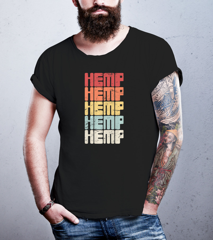 Retro Hemp Farming Organic Horticulture T-Shirt