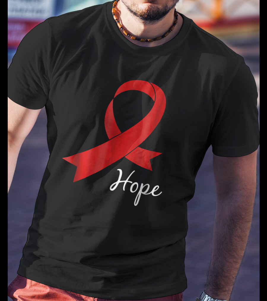 Hope Red Ribbon World Aids Day T-Shirt
