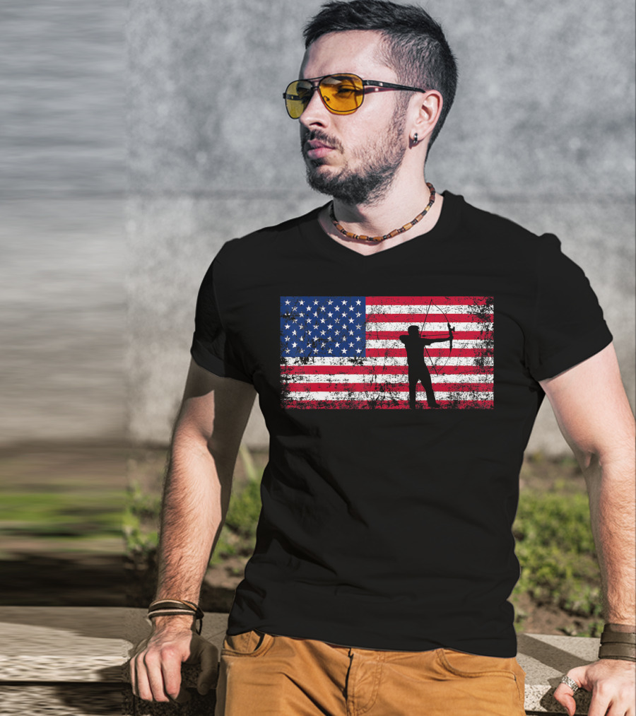 American Flag Archery T-Shirt