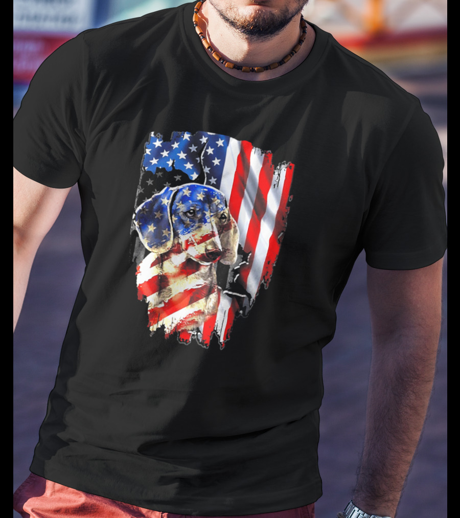 American Flag Dachshund USA T-Shirt