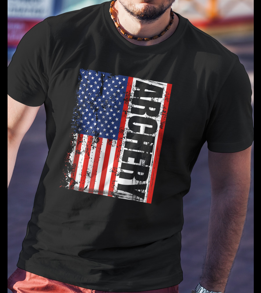 Archery American Flag Archery T-Shirt