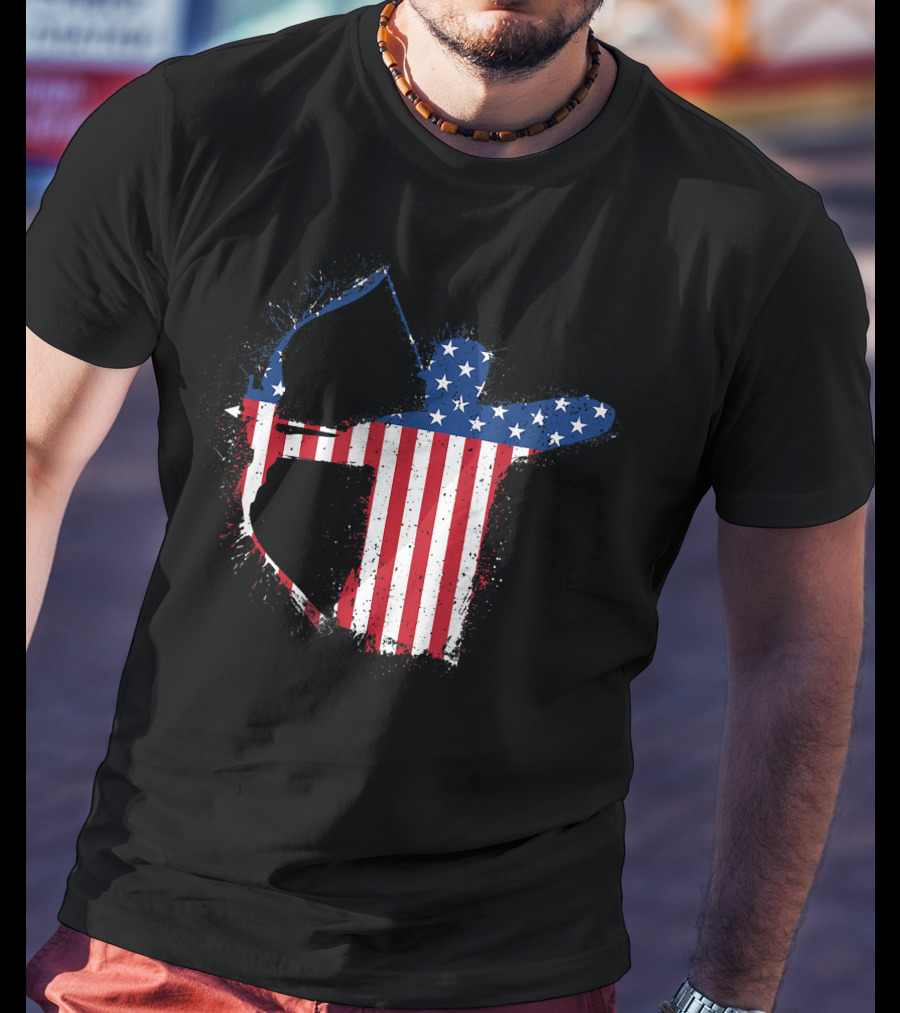 Archery Archer Bow Arrow American Flag T-Shirt
