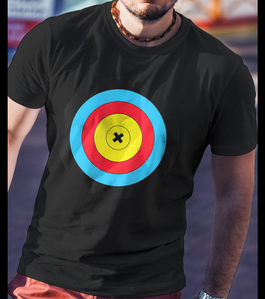 Archery Body Target Bullseye Multi-Colored Rings T-Shirt