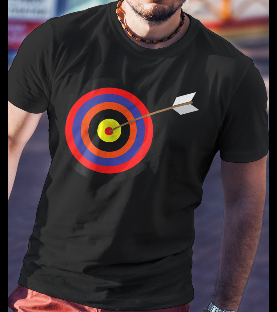 Archery Bullseye Hits The Spot Arrow Target T-Shirt