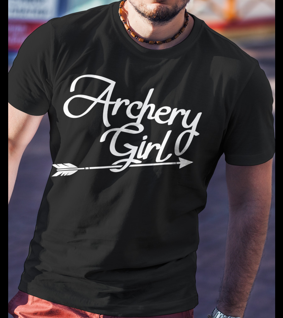 Archery Girl Arrow Typography T-Shirt