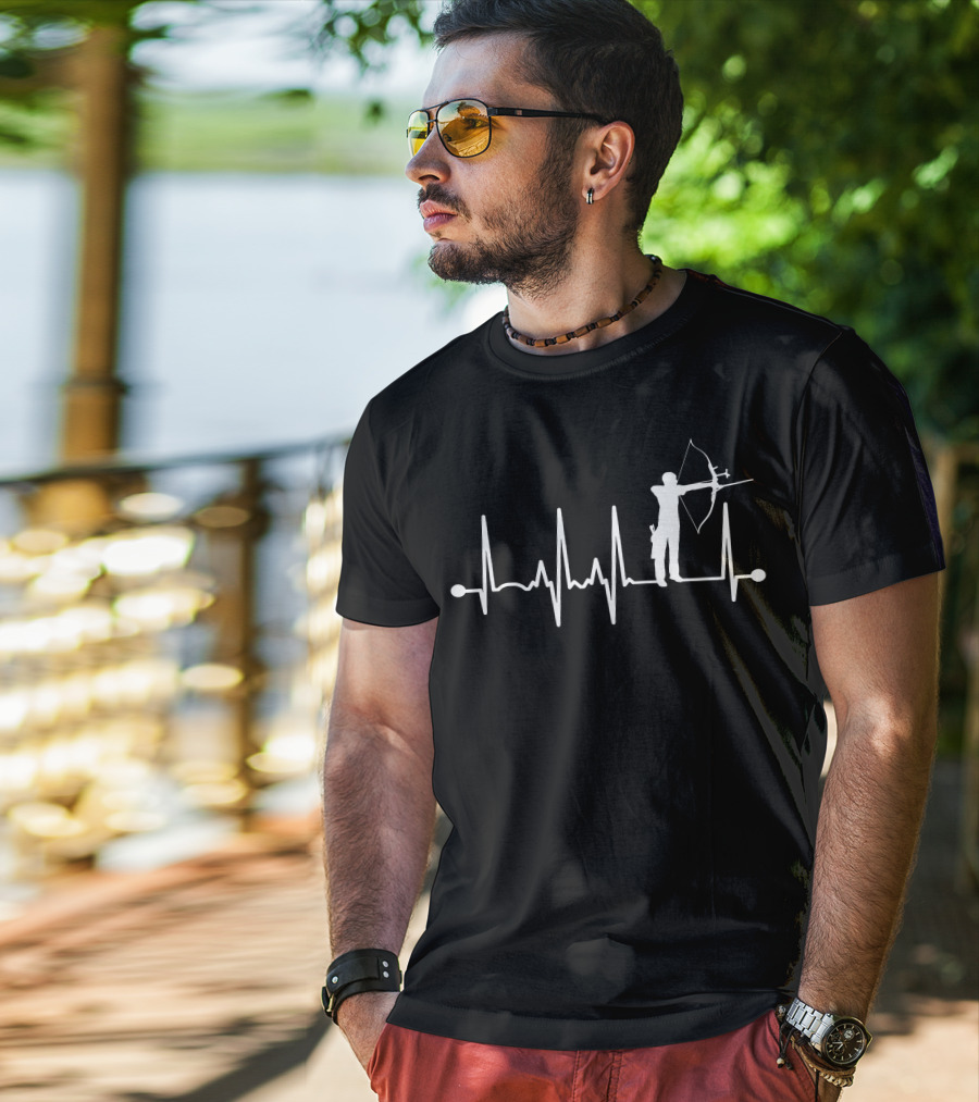 Heartbeat Archer Bow And Arrow Passion T-Shirt
