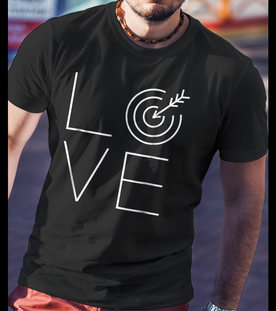 Love Target Archery Cute Novelty T-Shirt