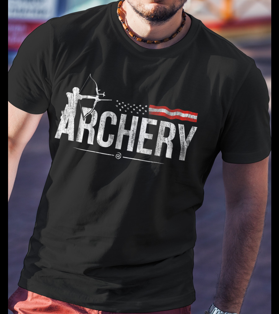Archery USA Flag Silhouette T-Shirt