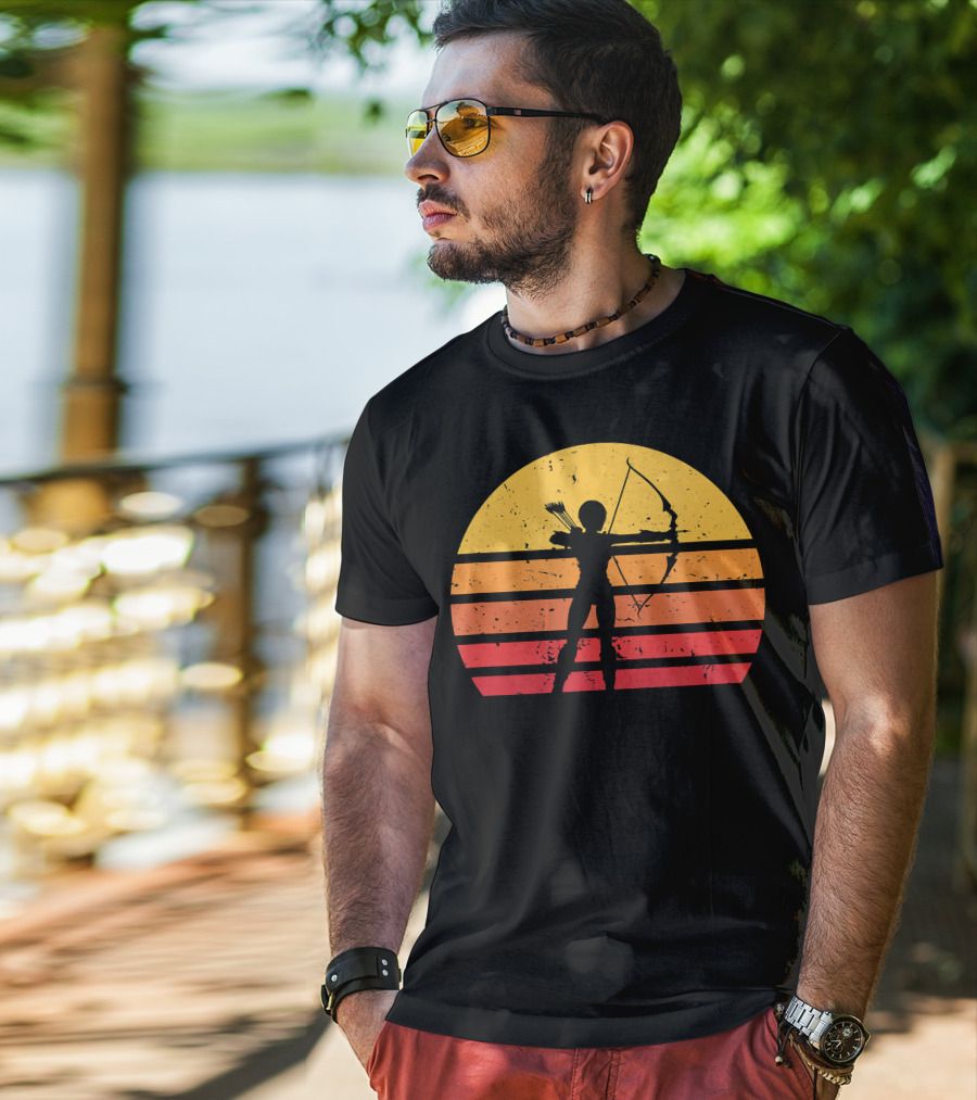 Archery Vintage Sunset Women Archer T-Shirt