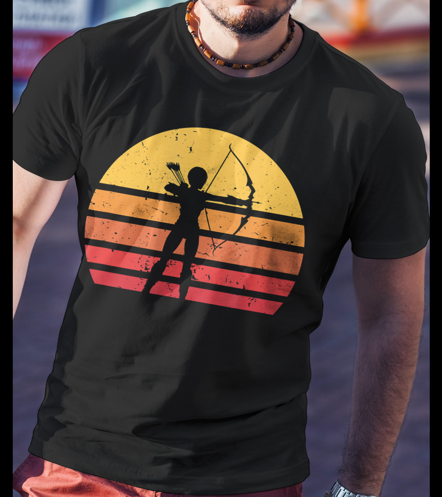 Archery Vintage Sunset Women Archer T-Shirt