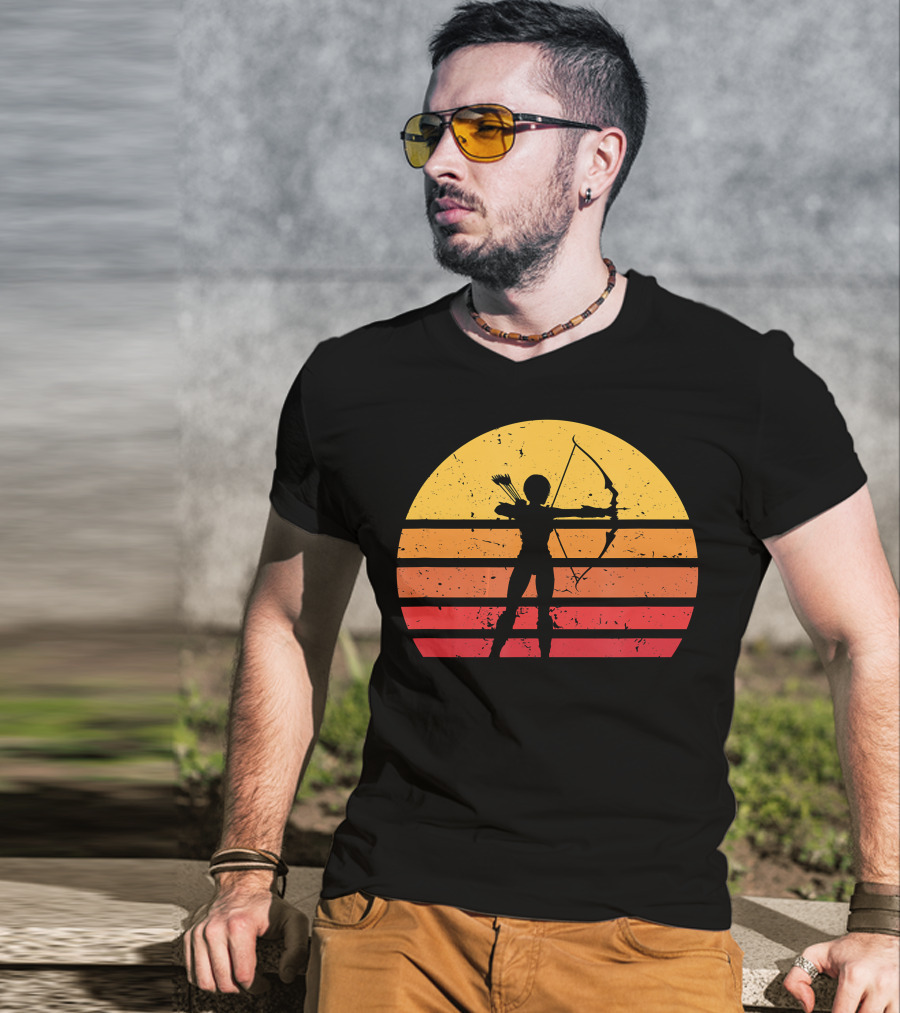 Archery Vintage Sunset Women Archer T-Shirt