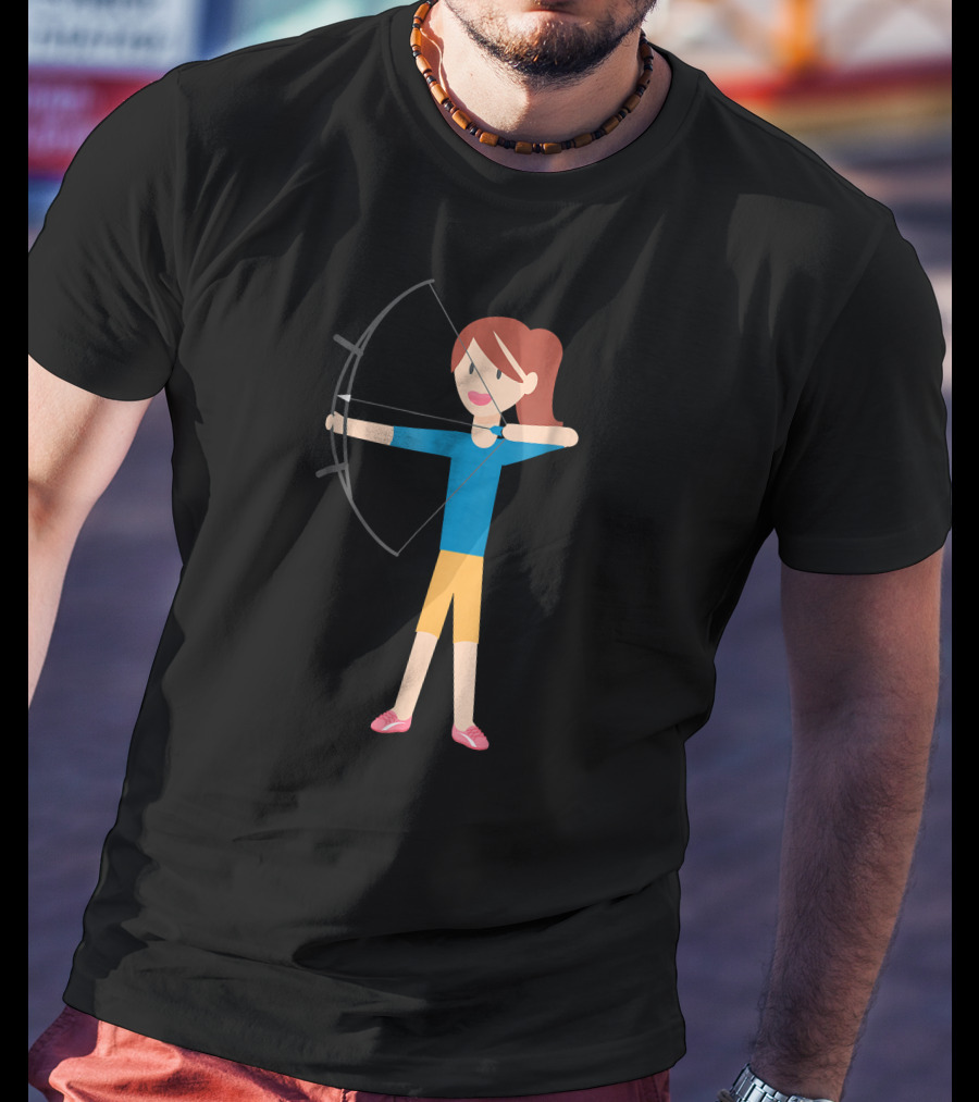 Archery Sport Kid Holding Bow And Arrow T-Shirt