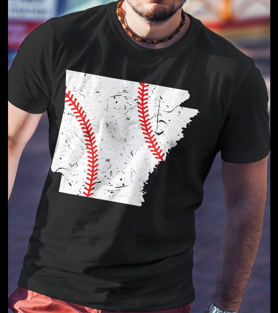 Awesome Arkansas Baseball Map T-Shirt