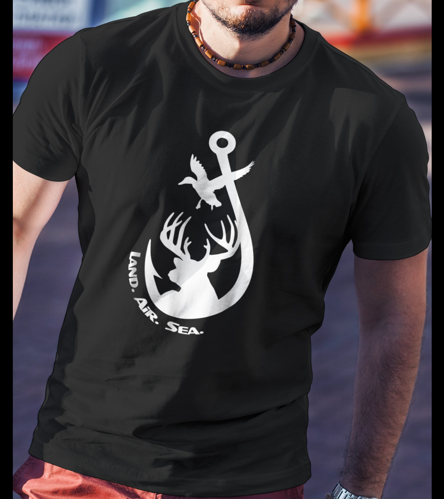 Awesome Hunting And Fishing Land Air Sea T-Shirt