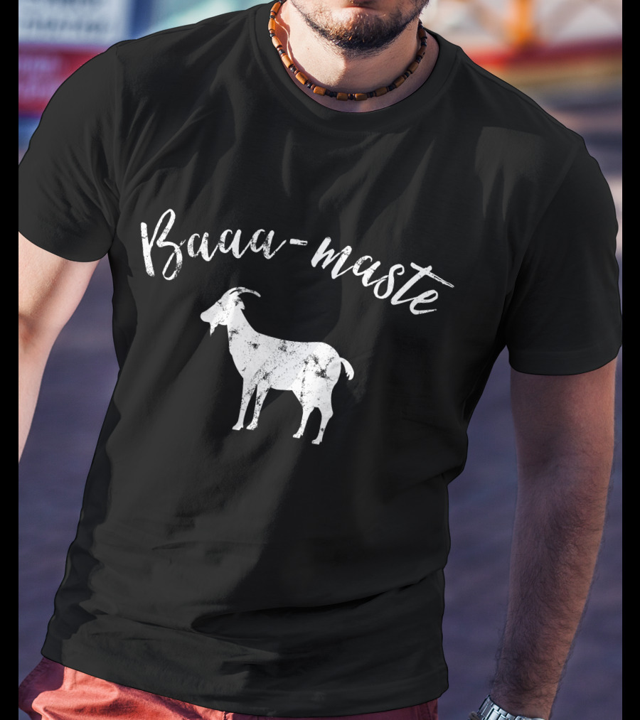 Baaa Maste Goat Namaste Yoga Enthusiast T-Shirt