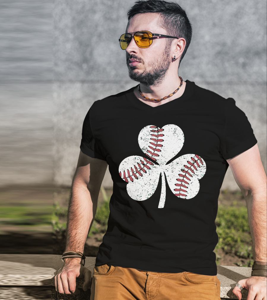 Baseball Shamrock St Patrick's Day Boy T-Shirt
