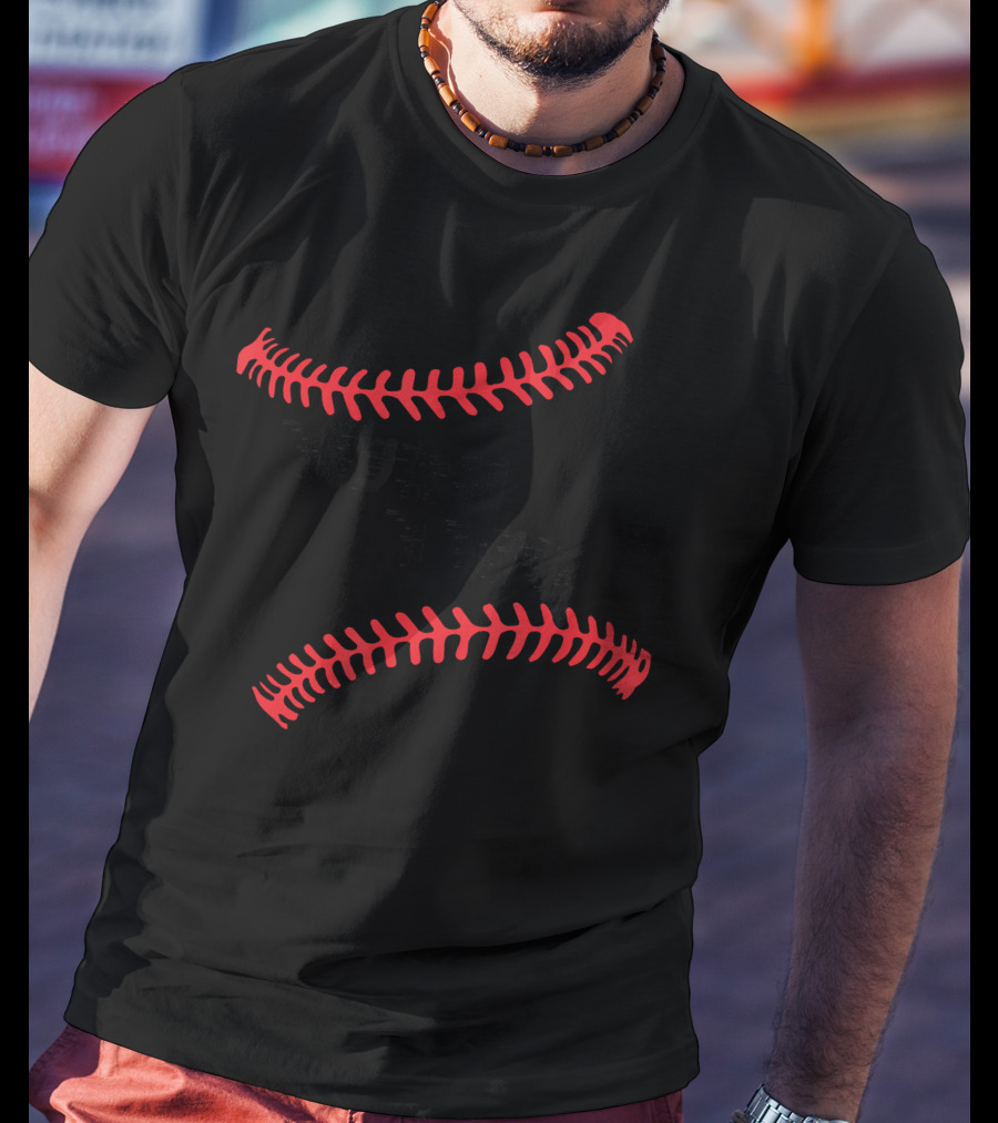 Turn Two Double Play Baseball Stitch T-Shirt