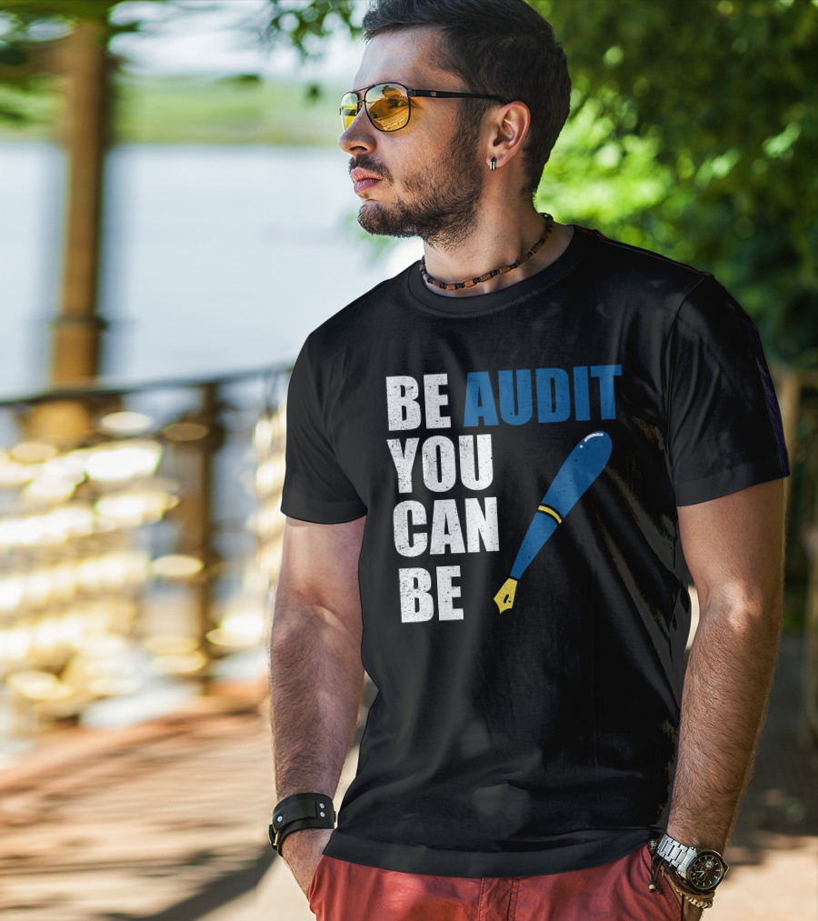 Be Audit You Can Be Funny Accountant Humor Baseball Bat T-Shirt