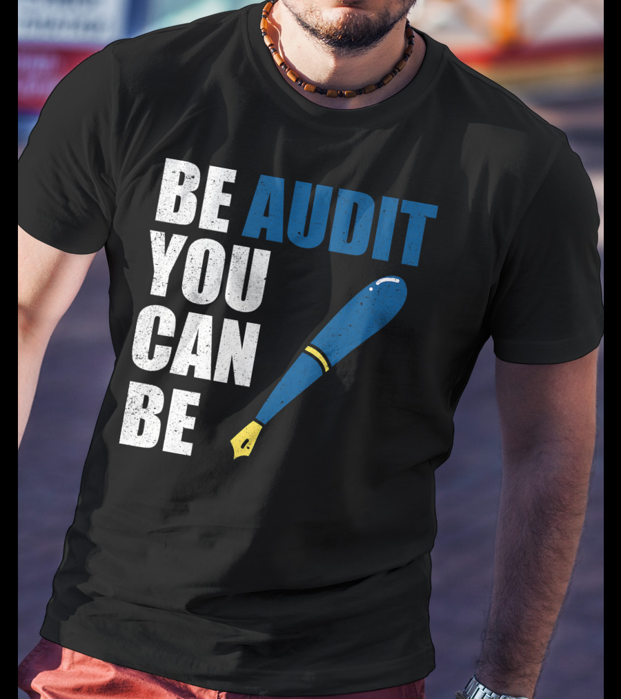 Be Audit You Can Be Funny Accountant Humor Baseball Bat T-Shirt