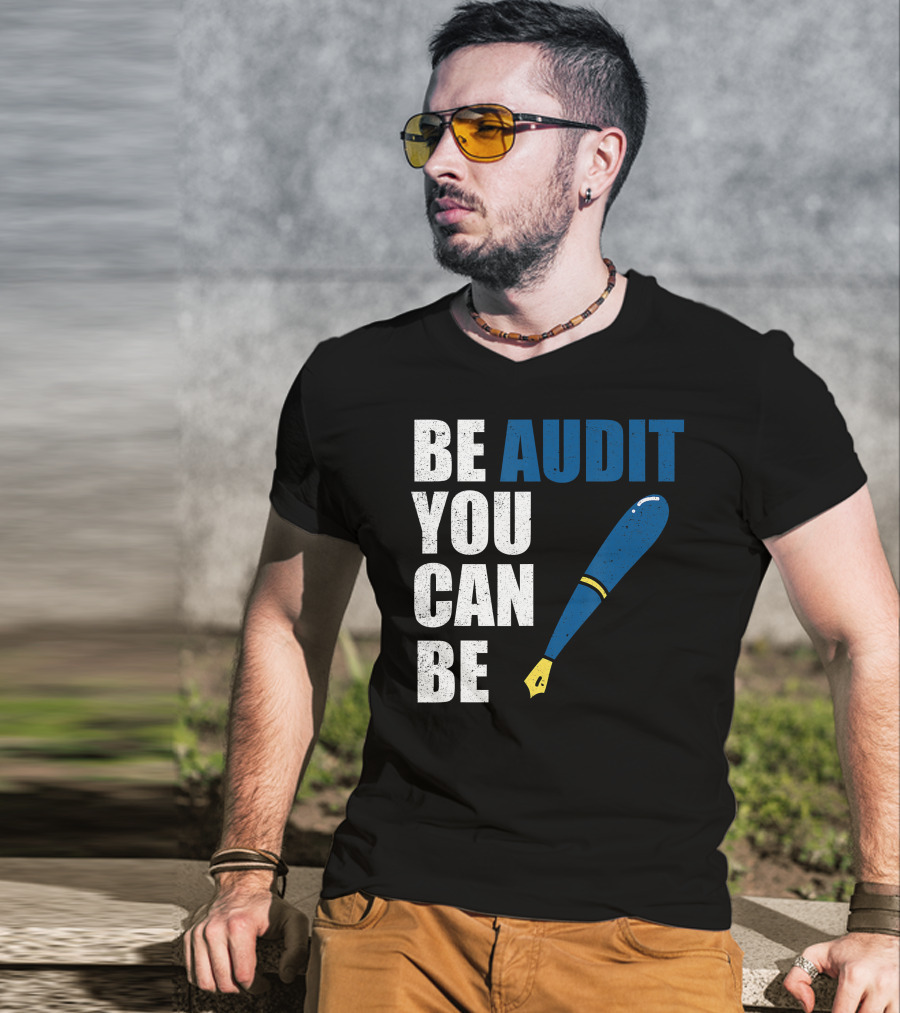 Be Audit You Can Be Funny Accountant Humor Baseball Bat T-Shirt