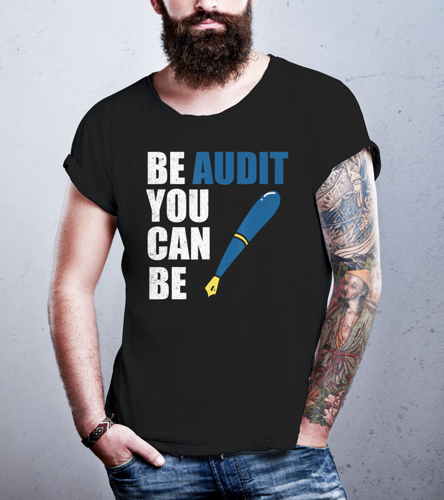 Be Audit You Can Be Funny Accountant Humor Baseball Bat T-Shirt