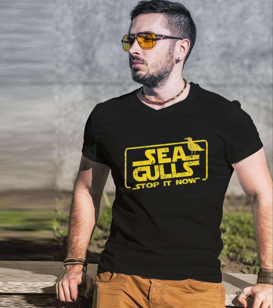Sea Gulls Stop It Now T-Shirt