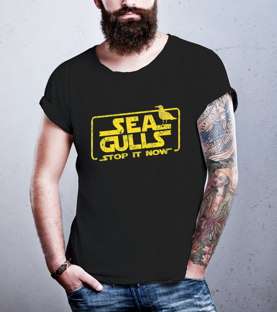 Sea Gulls Stop It Now T-Shirt