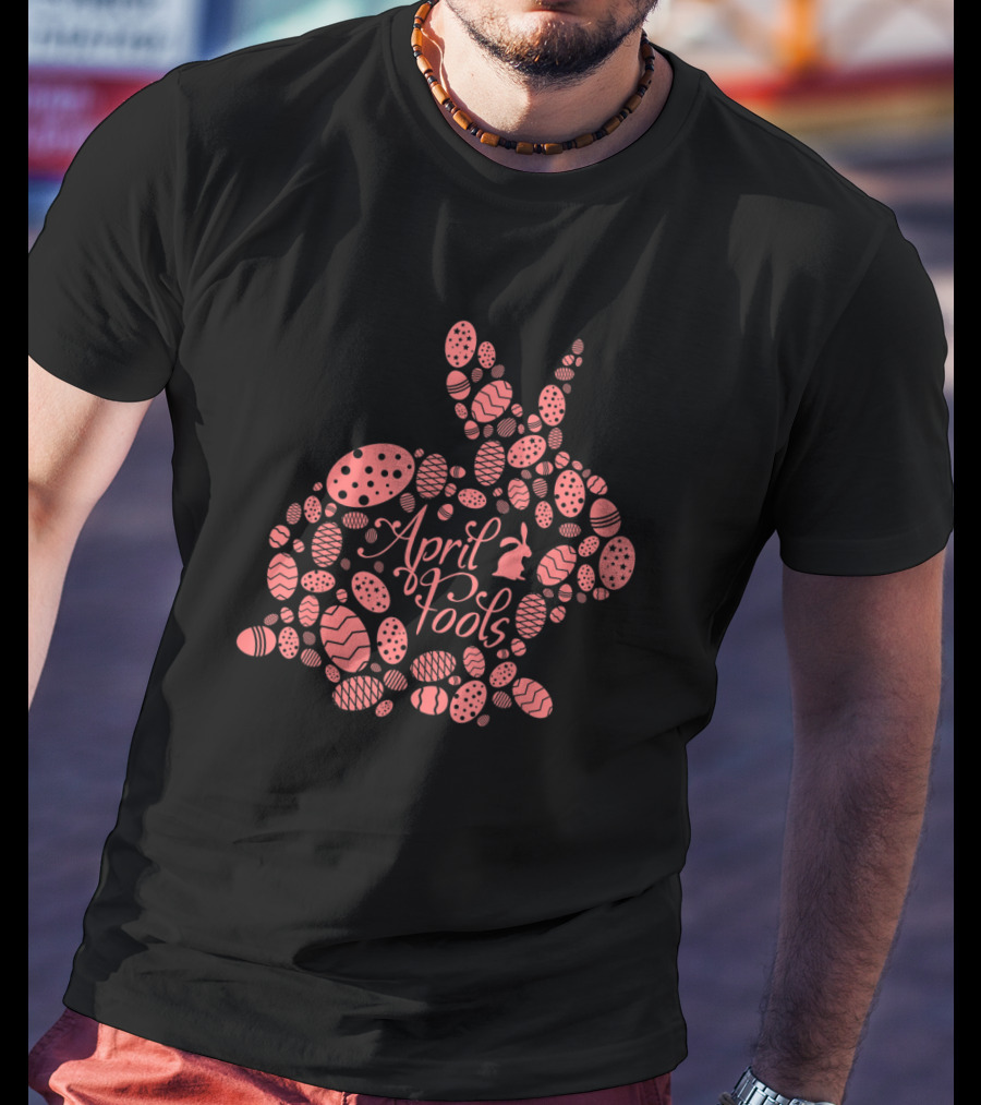 April Fools Bunny Silhouette With Easter Egg T-Shirt