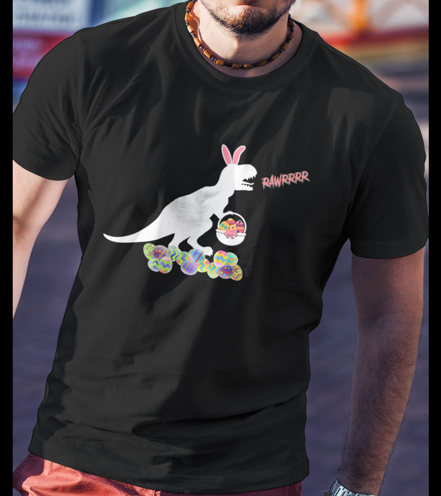 Easter Bunny Dinosaur Rex Eggs RAWRRRRR T-Shirt