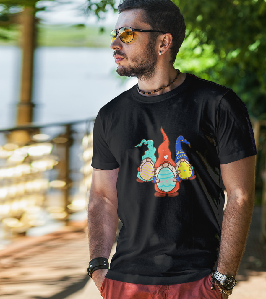 Gnomes Easter Day Egg Hunter Colorful Eggs T-Shirt
