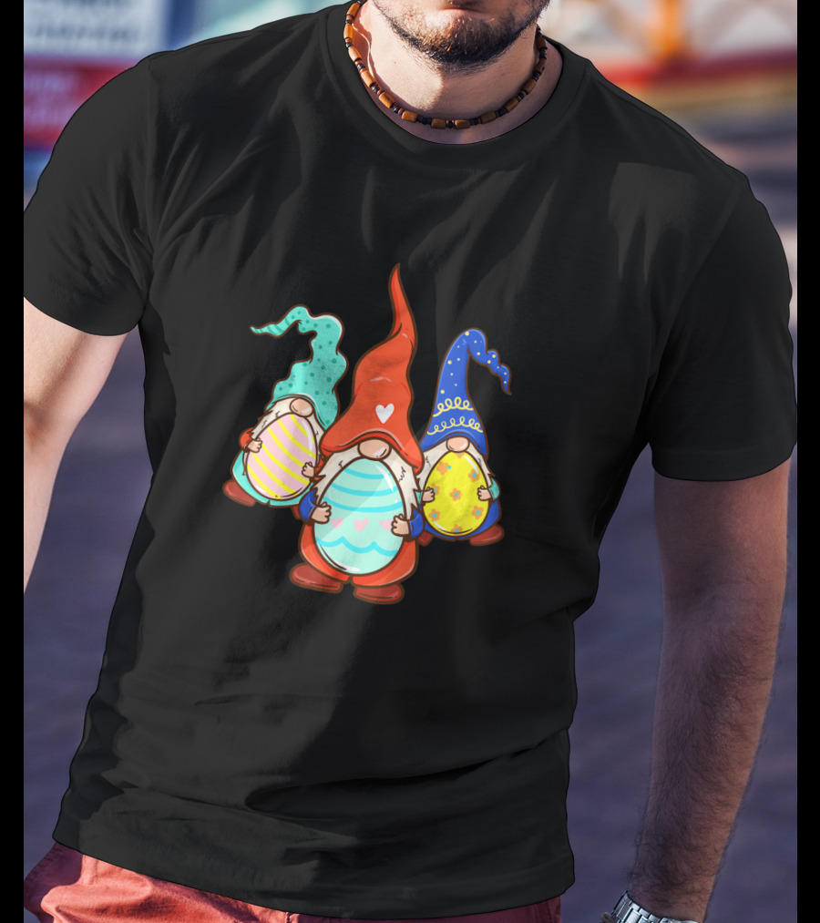 Gnomes Easter Day Egg Hunter Colorful Eggs T-Shirt
