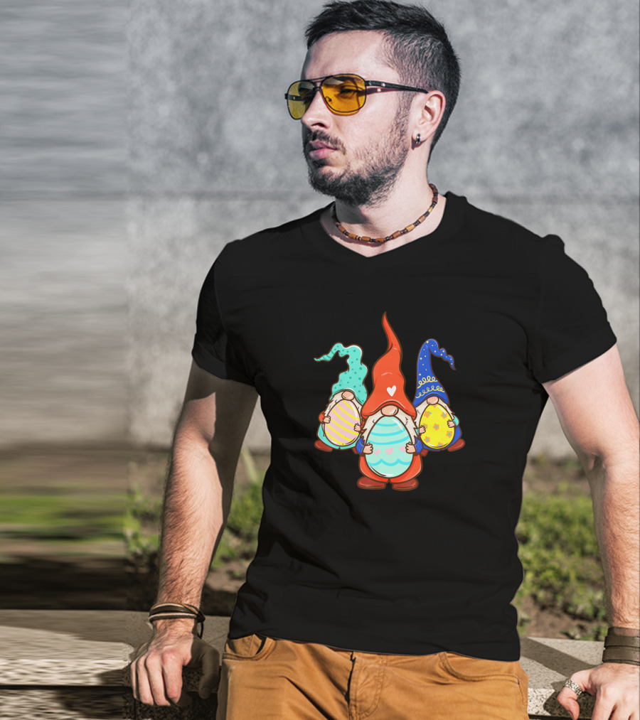 Gnomes Easter Day Egg Hunter Colorful Eggs T-Shirt