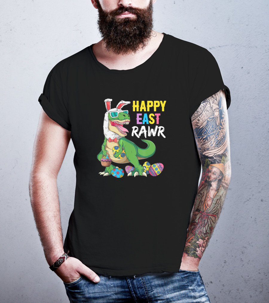 Happy Easter Dinosaur Bunny Egg Hunt Fun T-Shirt