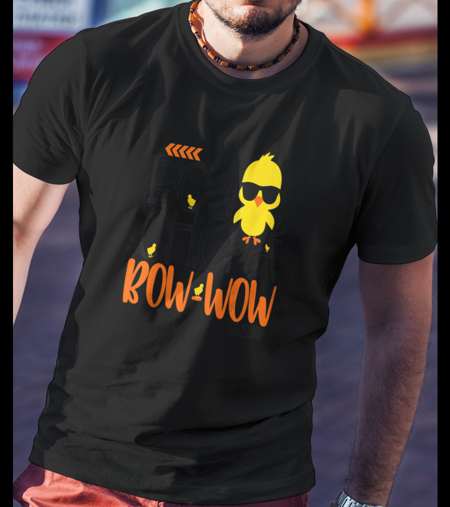 Bow Chicka Bow Wow Flirty Chick Sunglasses Easter Fun T-Shirt