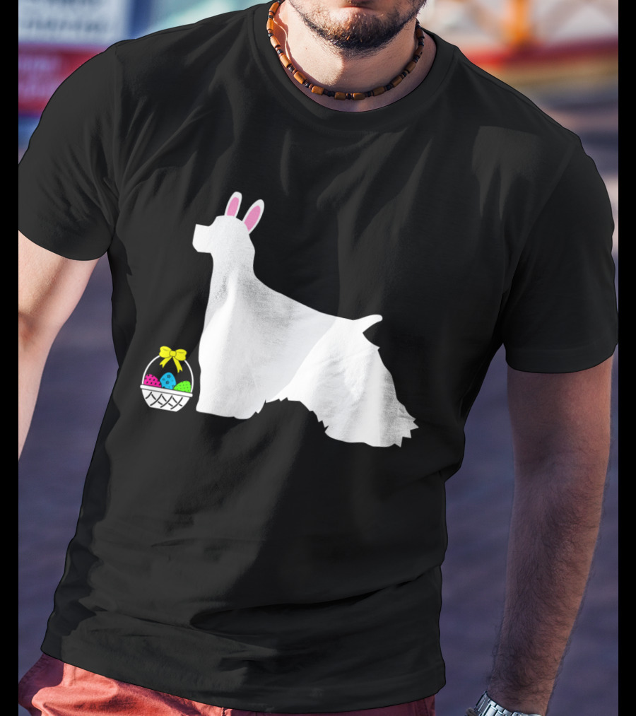 Cocker Spaniel Easter Bunny Dog Basket Eggs T-Shirt