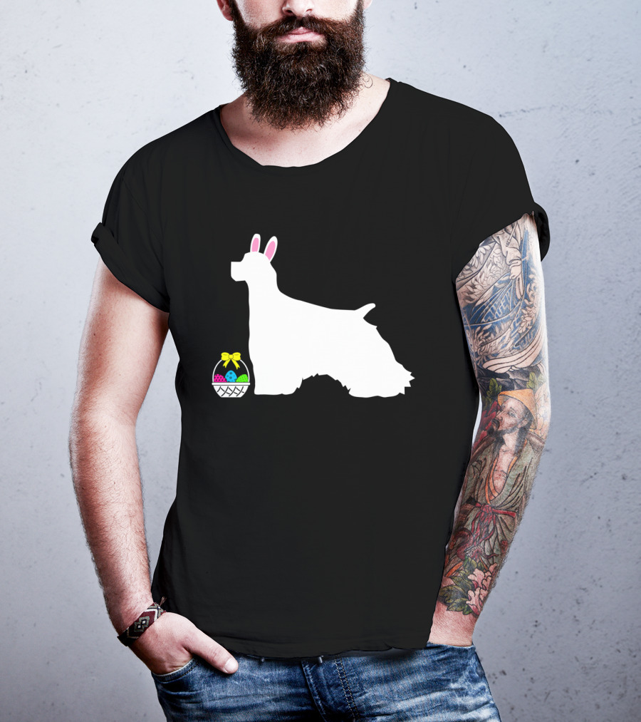 Cocker Spaniel Easter Bunny Dog Basket Eggs T-Shirt