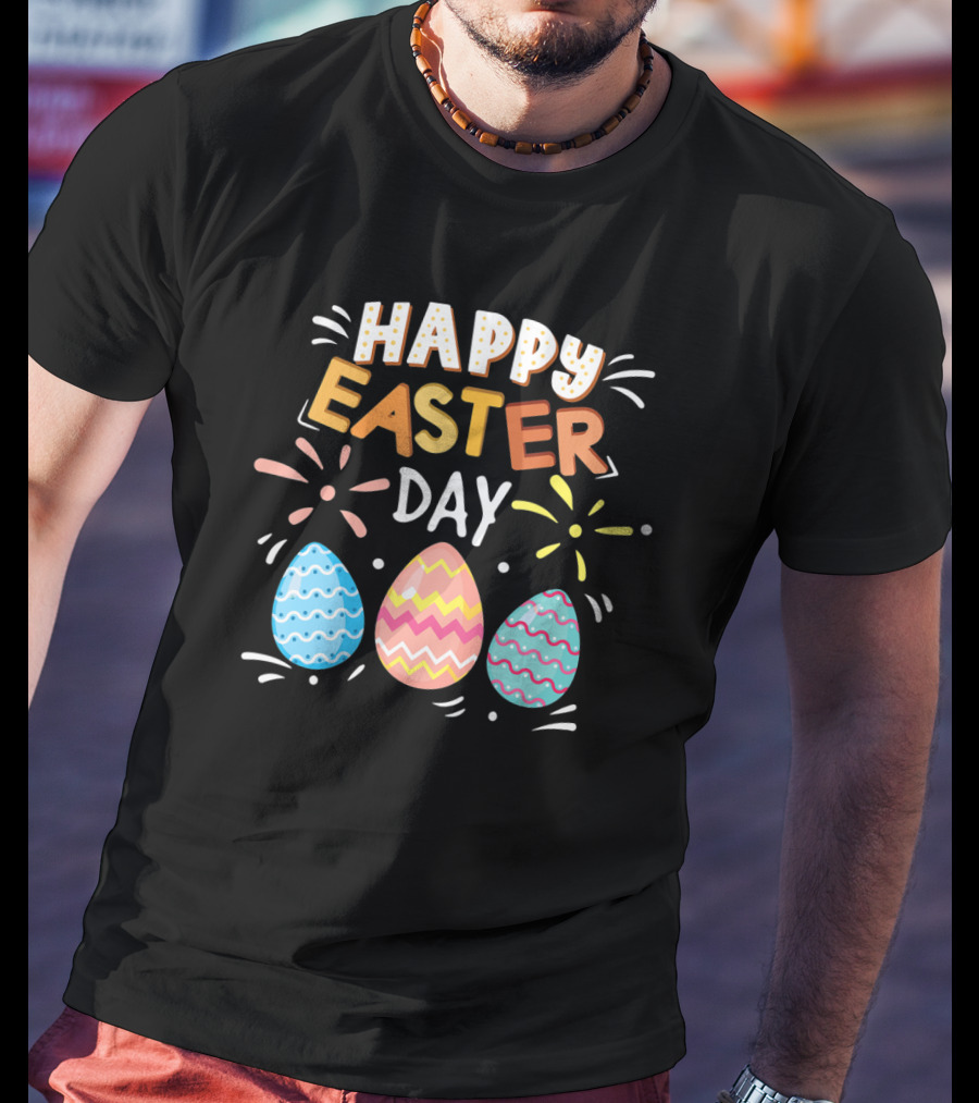 Happy Easter Day Three Bunny Eggs T-Shirt