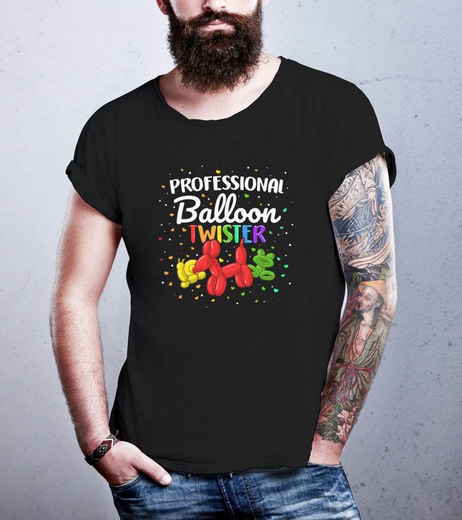 Professional Balloon Twister Artist Rainbow Balloon Dog T-Shirt