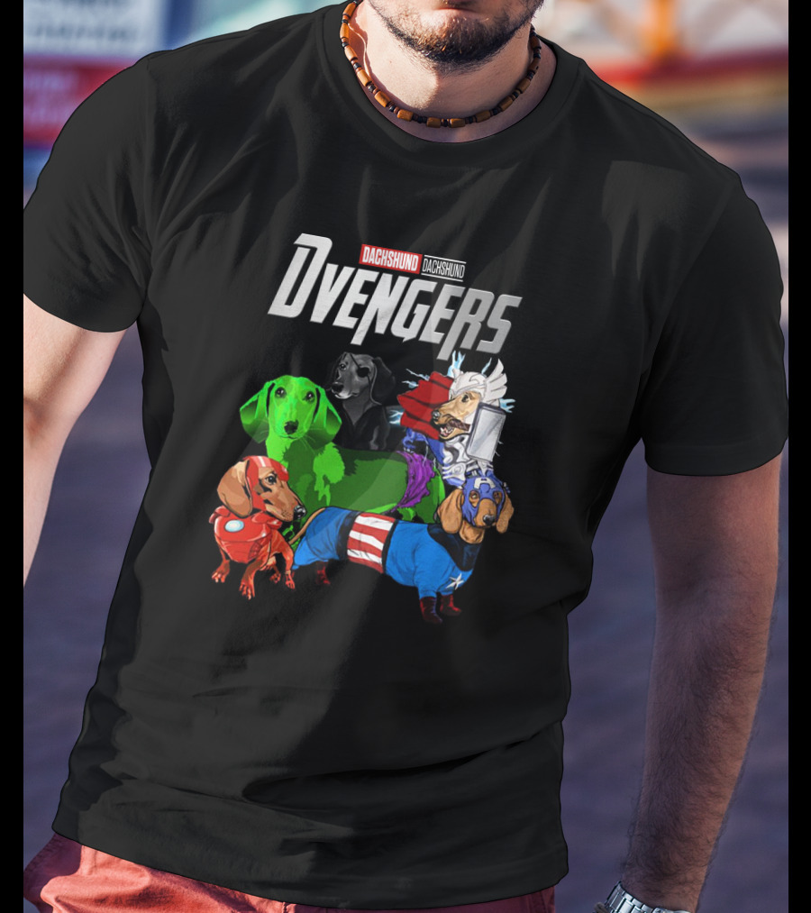 Dvengers Dachshund Dogs As Superhero Avengers Characters T-Shirt