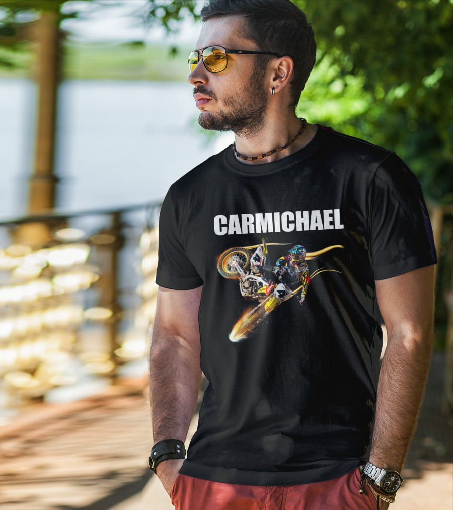 Carmichael Motocross Stunt Action T-Shirt