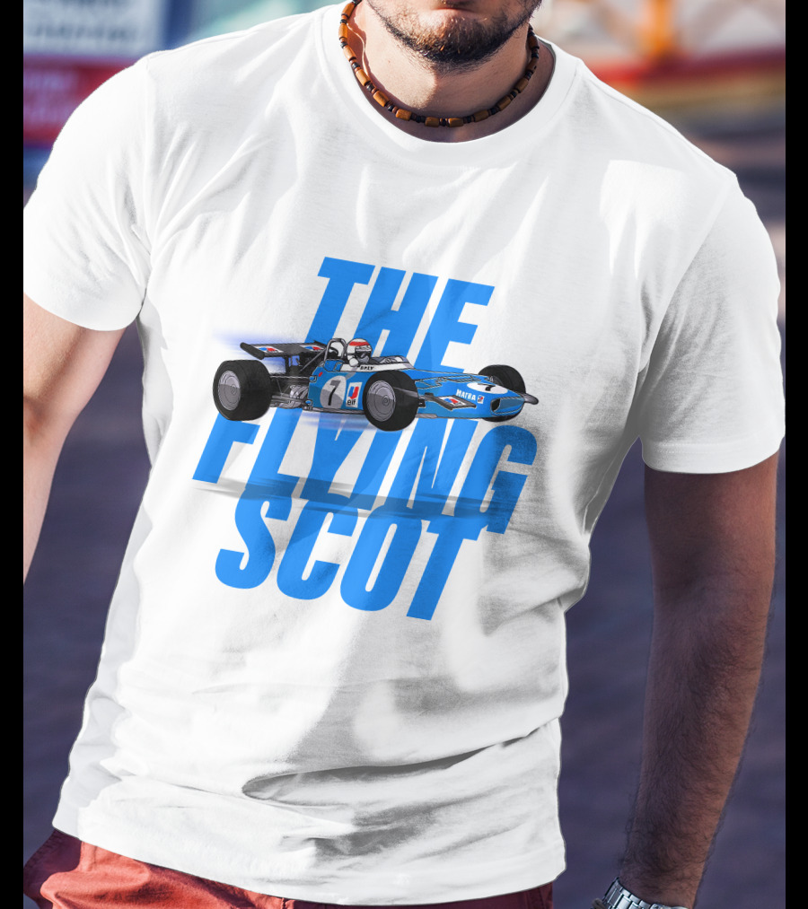 The Flying Scot Jackie Stewart Racing Legend Formula One Car T-Shirt