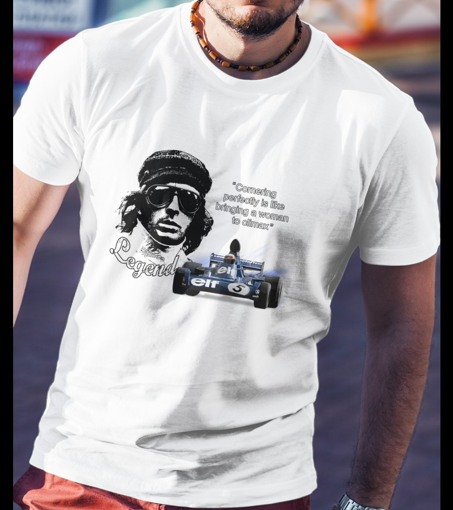 Jackie Stewart Cornering Perfectly Legend T-Shirt