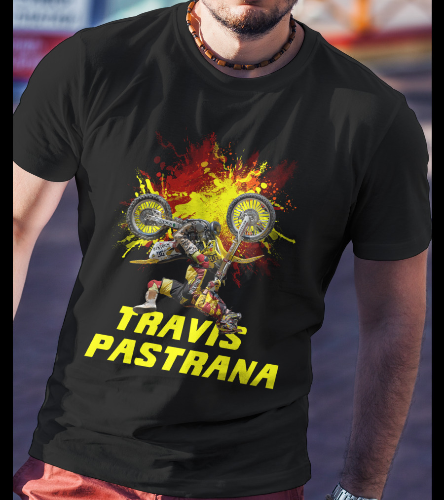 TRAVIS PASTRANA Freestyle Motocross Stunt Action T-Shirt
