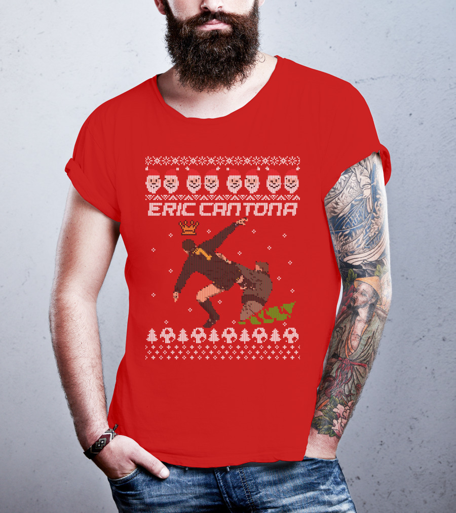 Eric Cantona Iconic Jump Festive T-Shirt