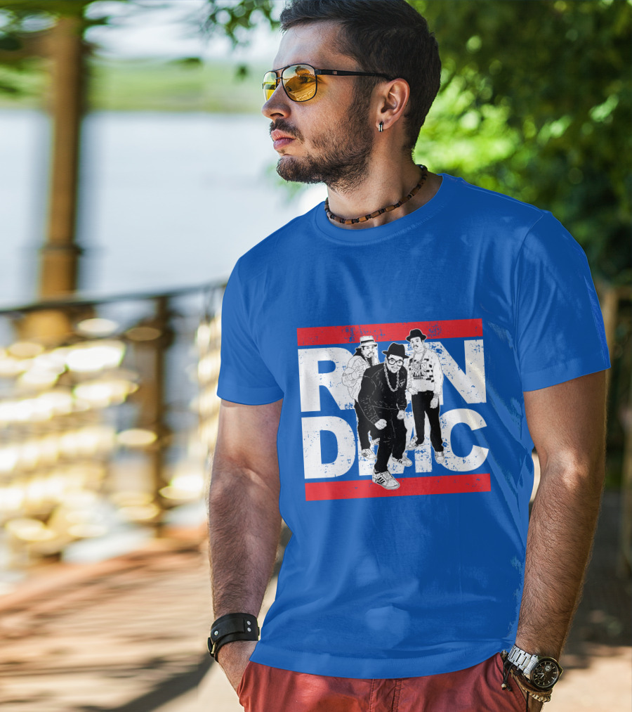 Run DMC 53 Hip Hop Legends Graphic Red Stripes T-Shirt