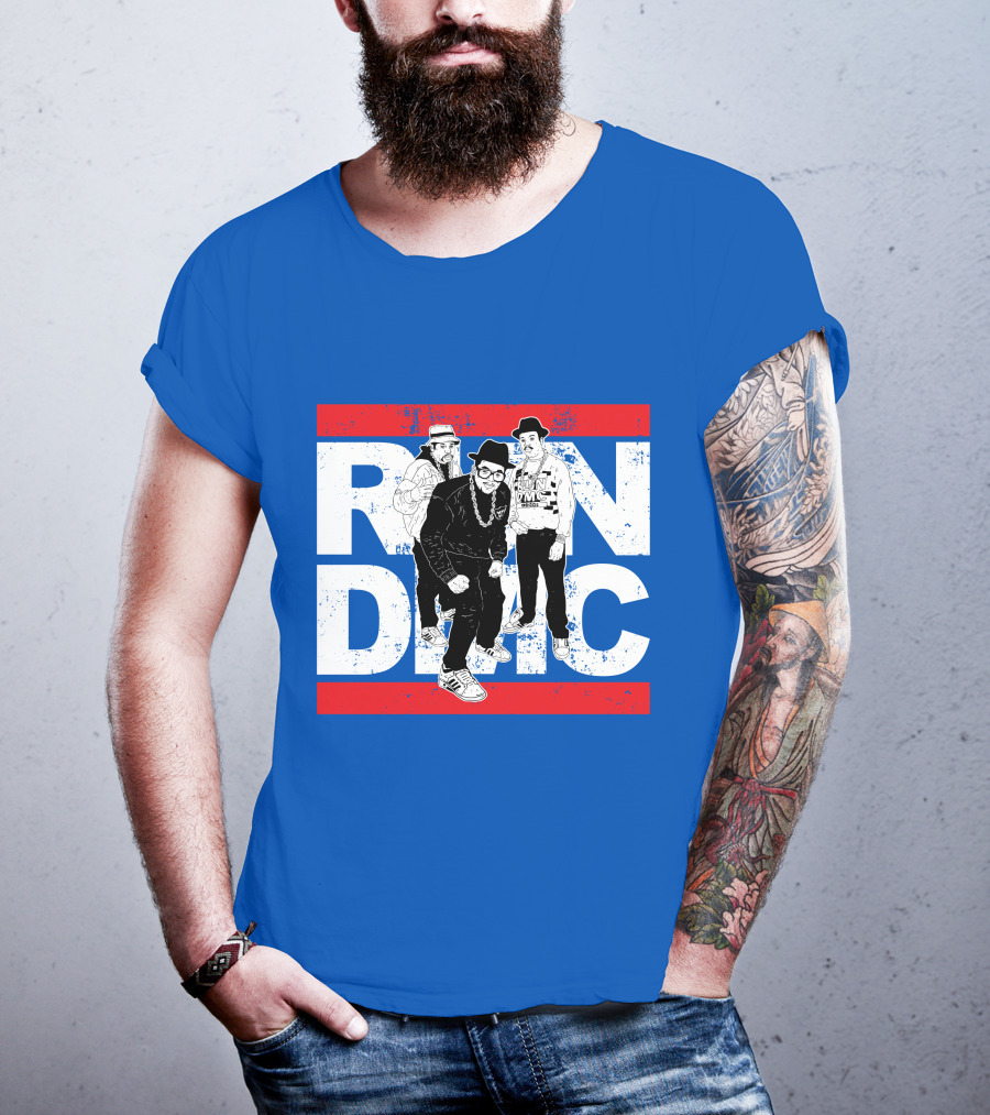 Run DMC 53 Hip Hop Legends Graphic Red Stripes T-Shirt