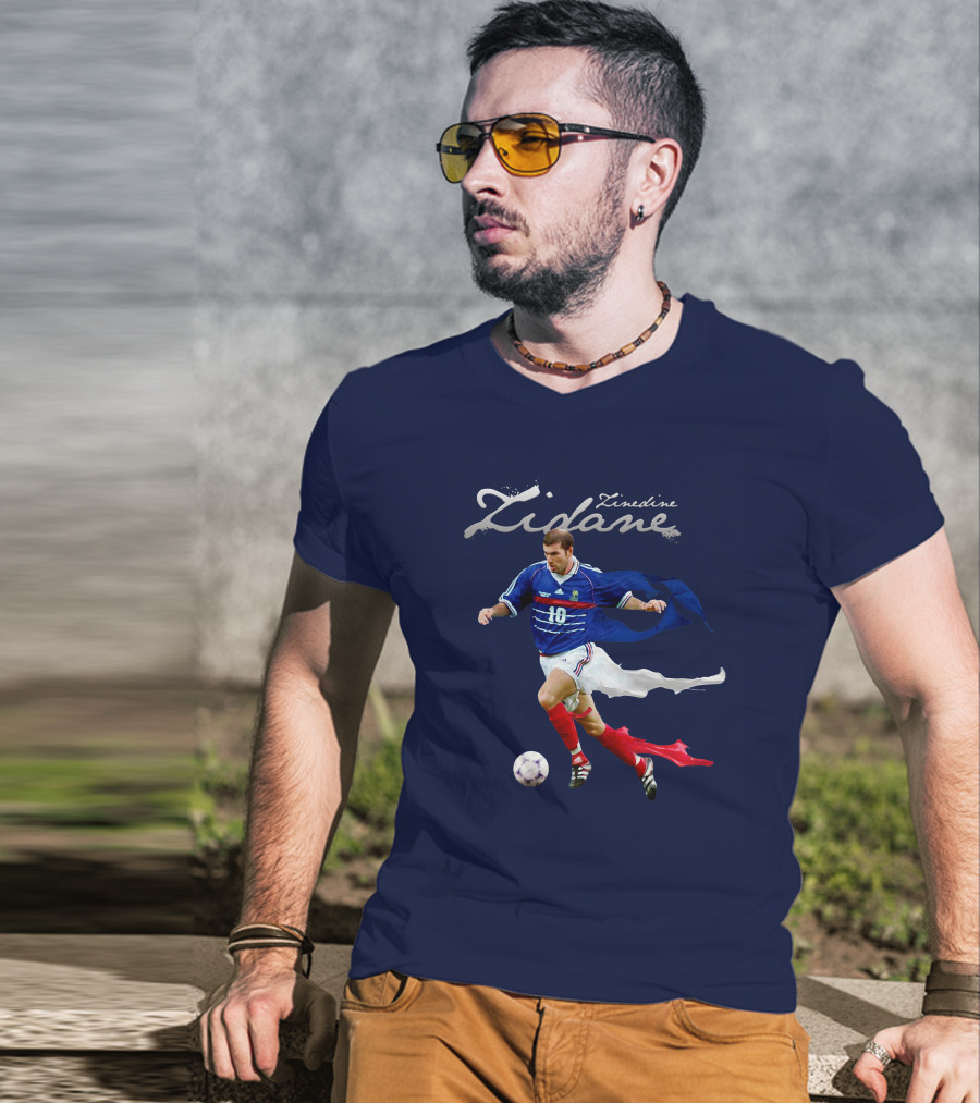Zinedine Zidane Iconic Number 10 Football Legend T-Shirt