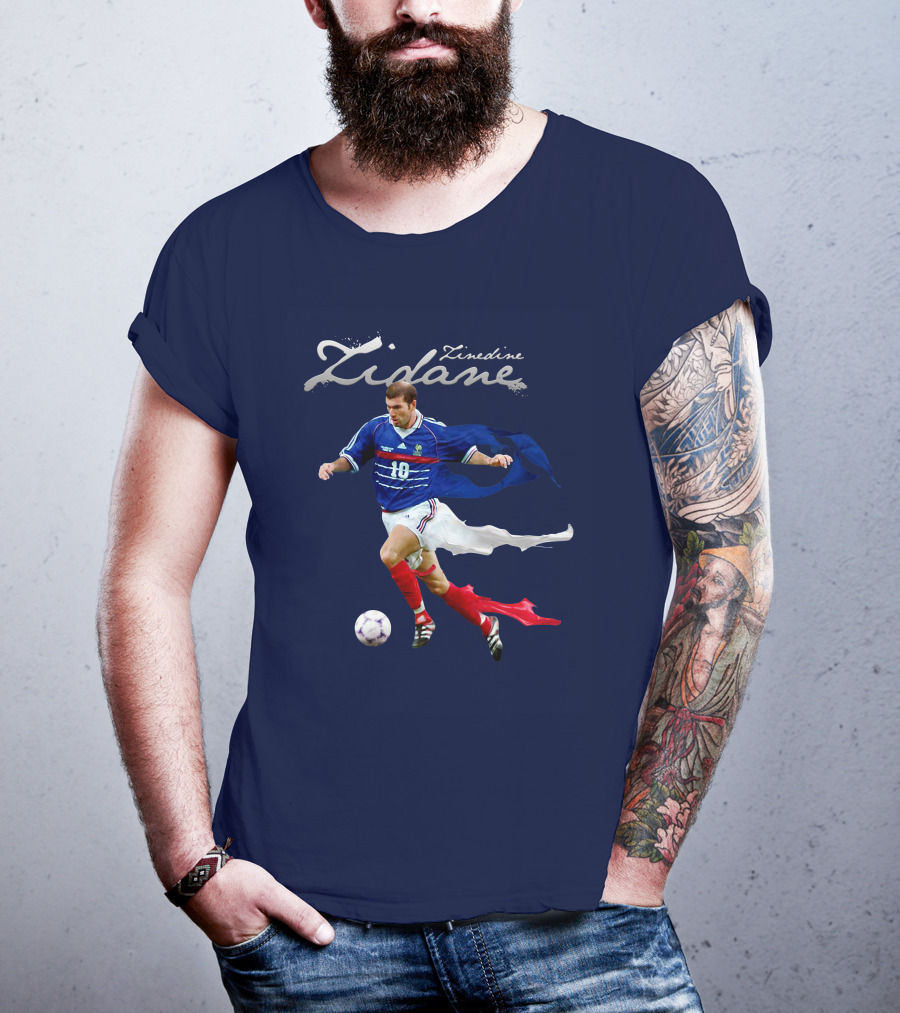 Zinedine Zidane Iconic Number 10 Football Legend T-Shirt