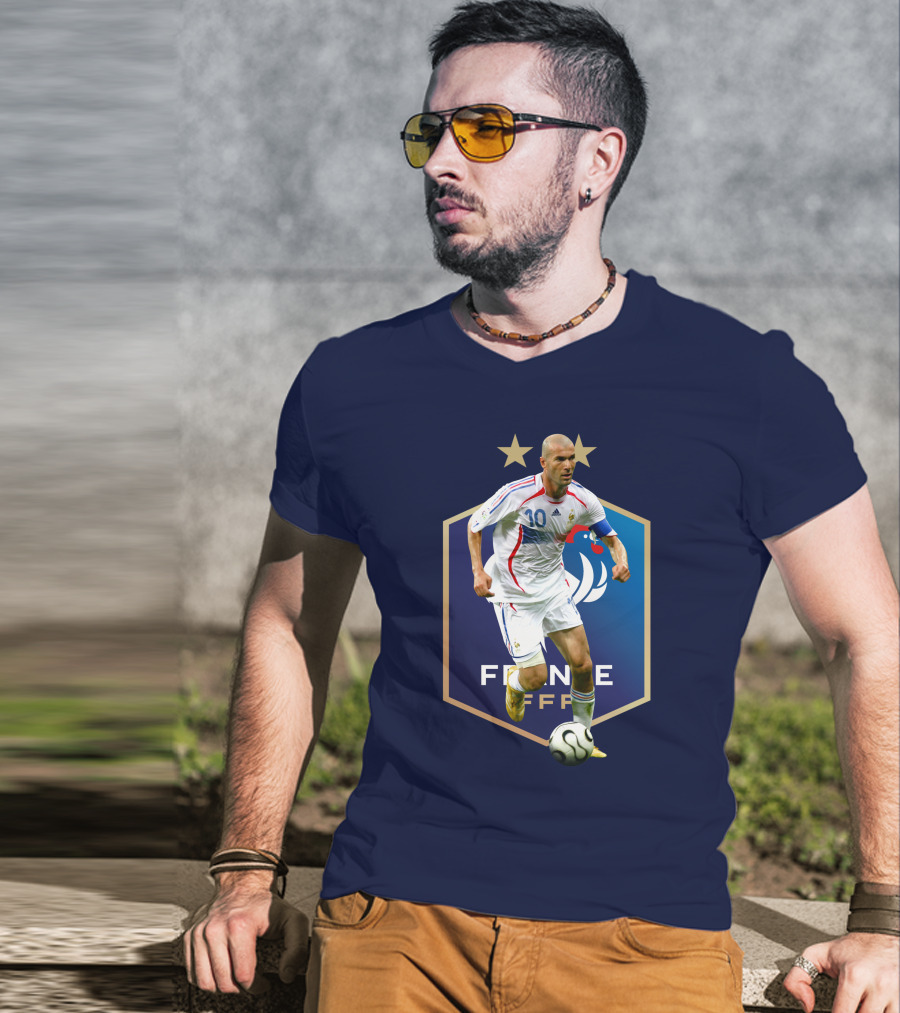 Zidane France FFF Soccer Icon Stars T-Shirt