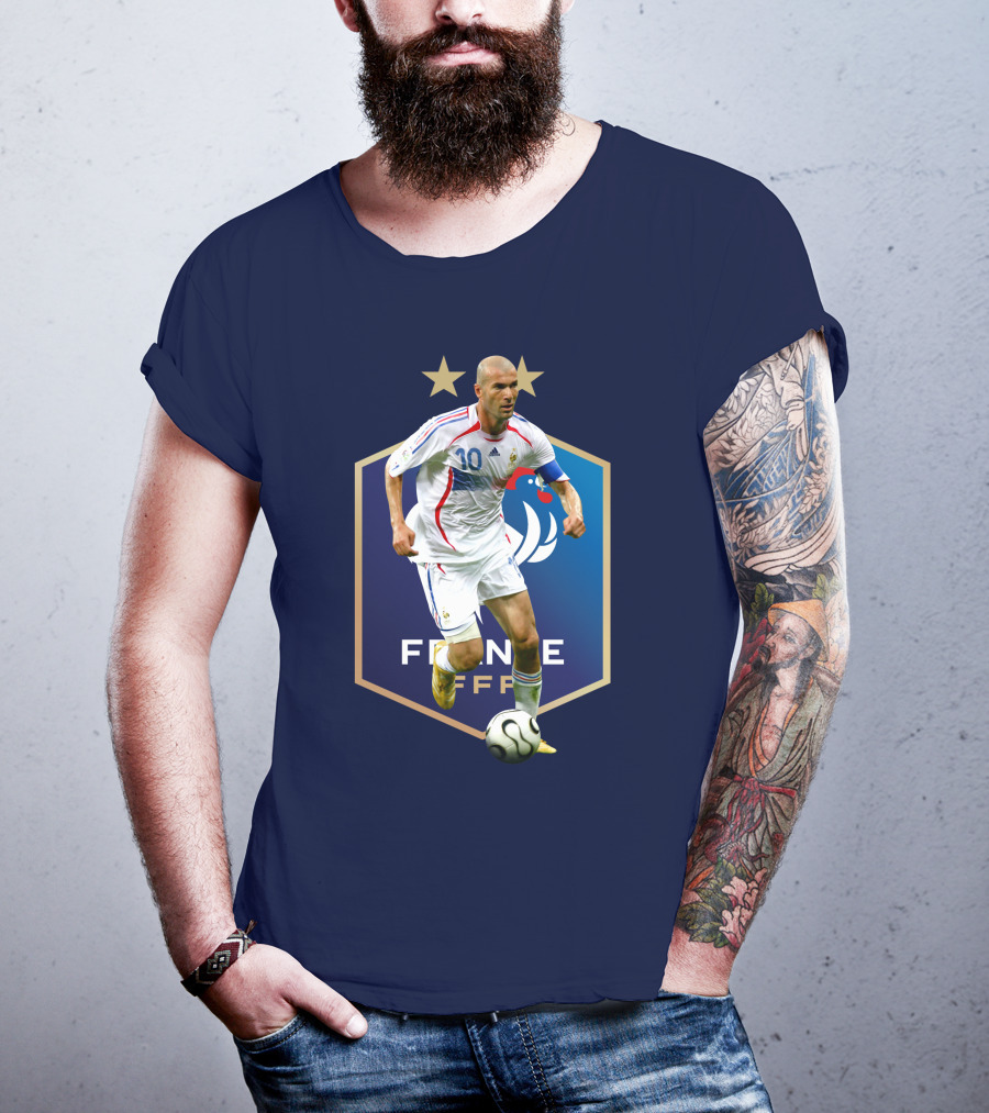 Zidane France FFF Soccer Icon Stars T-Shirt